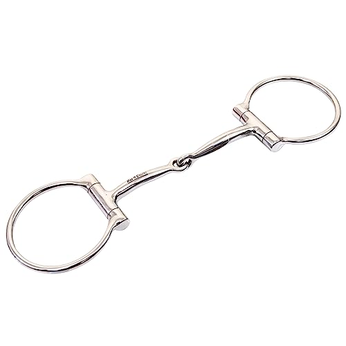 Bar H Equine Stainless Steel Smooth Mouth Broken D Ring Bit | Bits for Horses | Horse Bit | Horse Bits | Snaffle Bits for Horses | Horse Bits and Bridles