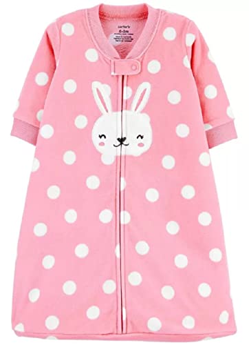 Carter's Saco de dormir unissex para bebês (coelho rosa, 6 a 9 meses)