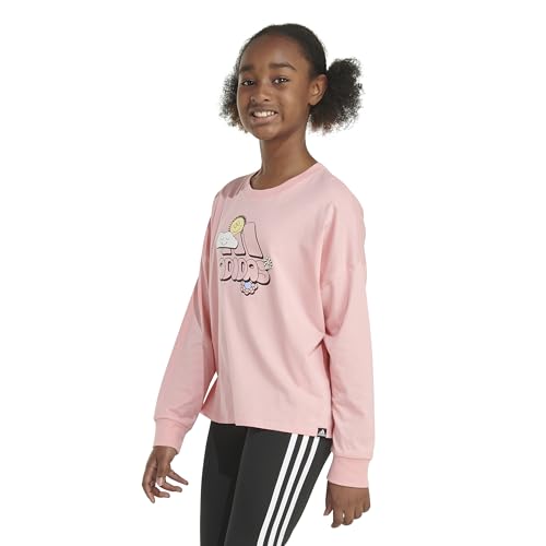 Image of adidas Girls Long Sleeve Waist Crew Tee T-Shirt
