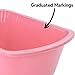 Wash Basins – Rectangular Plastic Hospital Bedside Soaking Tub [5 Pack] Small 7 Quart Graduated Bucket - Portable Washbasin for Washing, Cleaning, Foot Bath, Washing Dishes, Face Cleansing Bowl