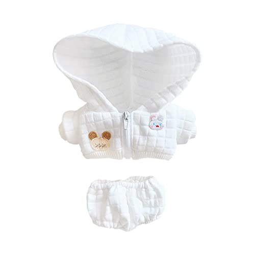 niannyyhouse 20cm人形の服 バニー服セット パーカー ズボン 着せ替え 綿人形の服 ぬいぐるみ 用