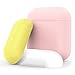 Produktbild MoKo Skin Case Compatible with Apple AirPods 1 & AirPods 2, Soft Split Design Silicone Case, Scratch Proof Drop Proof Protective Cover Box 3 Colorful Cap for AirPods Charging Case - Pink