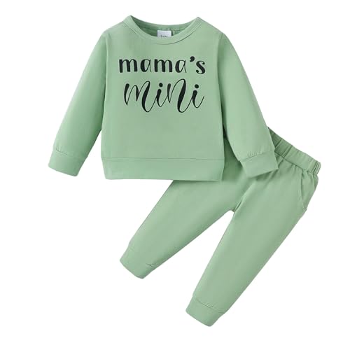Image of Mikrdoo Toddler Baby Girl Clothes Pants Set Toddler Pullover Tops Fall Winter Outfits