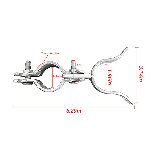 1-3/8" X 1-3/8" Chain Link Fence Gate Latch, Galvanized Fence Fork Latch Lock Wall Mount With Hole For Padlock #TOP3