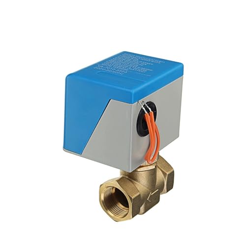 Válvula de globo eléctrica de latón de 3/4 de pulgada y 220V CA con 2 cables 4