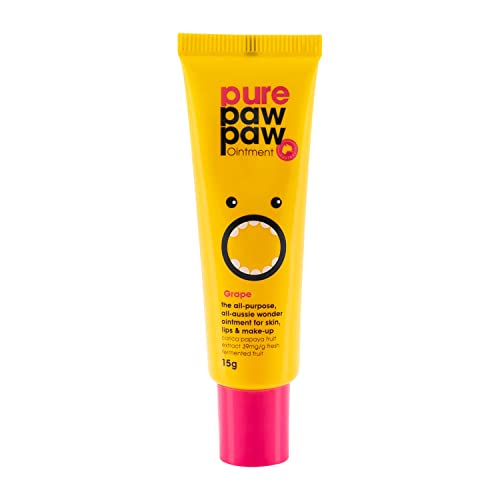 Pure Paw Paw Original All Purpose Australian Ointment set Smoothes and Soothes, All Skin Types and Makeup, with with Grape, 15g
