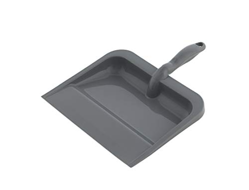 Superio Heavy Duty Dustpan - Durable Plastic With Comfort Grip Handle, Lightweight Multi Surface Dust Pan For Easy Sweep Broom 10 Inch Wide (Grey) #TOP7