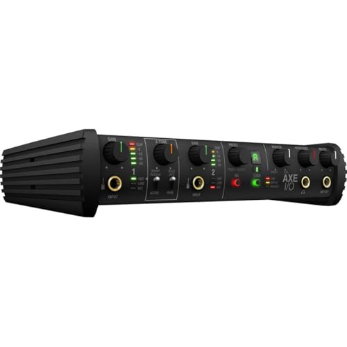 IK Multimedia AXE I/O premium 2-in 5-out 24-bit, 192 kHz USB audio interface for Mac/PC with advanced guitar tone shaping, Hi-Z re-amp out and massive AmpliTube and TONEX software bundle