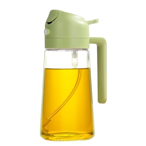 Miniatura 2 de Yarramate - Pulverizador De Aceite Para Cocinar, Botella Dispensadora De Aceite 2 En 1, Vidrio Premium, Grado Alimenticio, 470 Ml, Verde