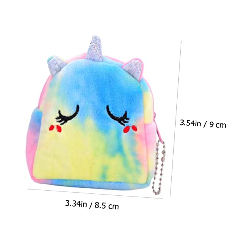 4Pcs Unicorn Shaped Plush Coin Purses Mini Change Bags Soft Animal Design for Gift Wear Resistant Cute Storage Pouch2
