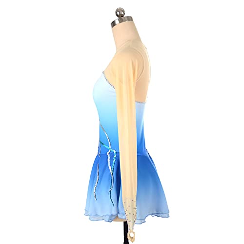 Vestidos De Patinação Artística, Cores Gradientes De Strass Roupa De Dança Para Ginástica Conjunto P