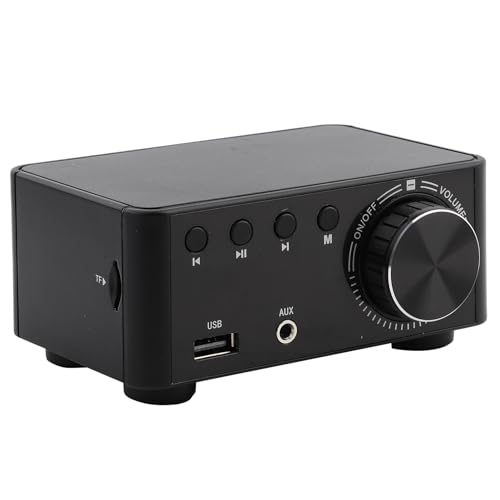 Amplificador Digital Hi-Fi Bluetooth 5.0, Reproductor Placa de Audio Estéreo 50W x 2, Alta Fidelidad y Rendimiento para Componentes Electrónicos (Negro)