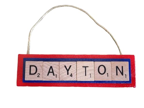 DAYTON University Flyers Christmas Ornament Letters Tiles