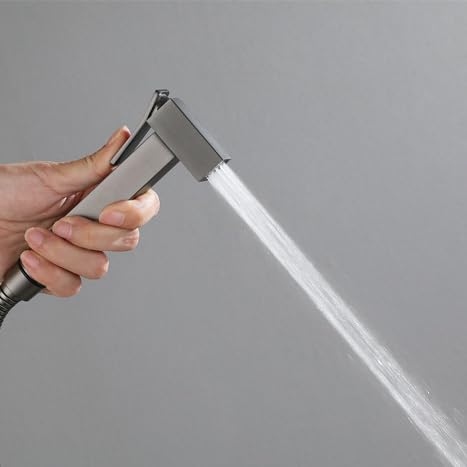 Doccino Per Bidet Per Wc Doccetta Per Bidet Universale Doccetta Bidet Per Wc Maniglia Singola Tubo In Gomma Grigio Pistola 15 Cm