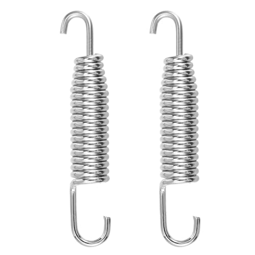Larcele 2 Pièces 70mm Ressorts de tuyaux d'échappement de moto, Ressort Hélicoïdal Pull Crochet Universels en acier inoxydable pour Moto Scooter MT/TH-01