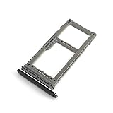 E-repair SIM Micro SD Card Tray Holder Slot with Rubber Waterproof Gasket Ring Replacement for Samsung Galaxy S9 G960 S9 Plus G965 (Black)