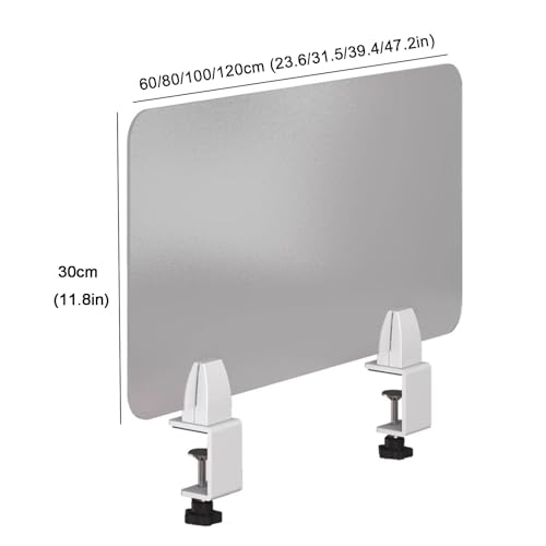 Panneau d'intimité de bureau en acrylique givré – Séparateur acoustique portable pour bureau, école et vente au détail pour une meilleure concentration et intimité
