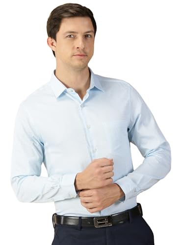 Image of Thomas Scott Men's | Checks | Full Sleeve | Slim Fit | 100% Cotton | Point Collar | Formal Shirt