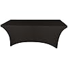 Amazon.com: Banquet Tables Pro 6 ft Black Stretch Tight Fit Spandex ...