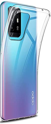 CAPTOR Cover Trasparente per Oppo Reno 5Z / A94 5G, Custodia TPU in Silicone Flessibile Morbida e Sottile, Protezione di Alta Qualità con Bordo Rialzato per Schermo e Fotocamera (Trasparente)