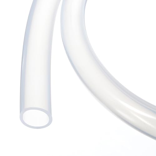 Image of 3.3ft 1 /2 inch ID x 5 /8 inch OD Silicone Tubing Clear 12.7mm x 15.9mm Industrial Plastic Tubing Pure Silicone Hoses for Pump Siphoning Draining Irrigation Brewing
