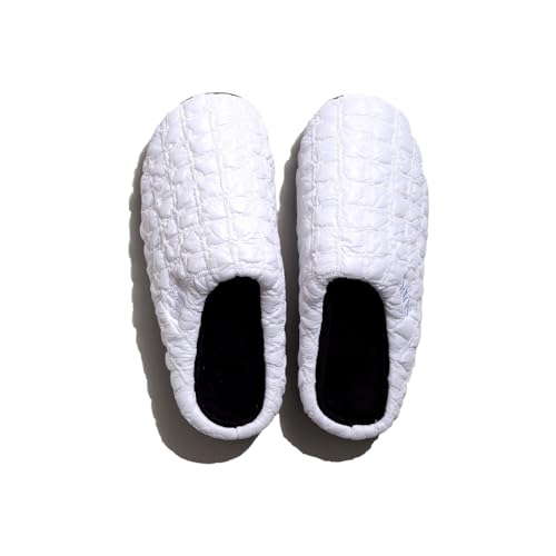 SUBU Pantuflas Concept de otoño e invierno - Blanco con baches, Bumpy White, 2