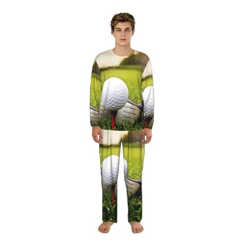 Ensemble de pyjama pour homme vêtement de nuit confortable avec motif de golf