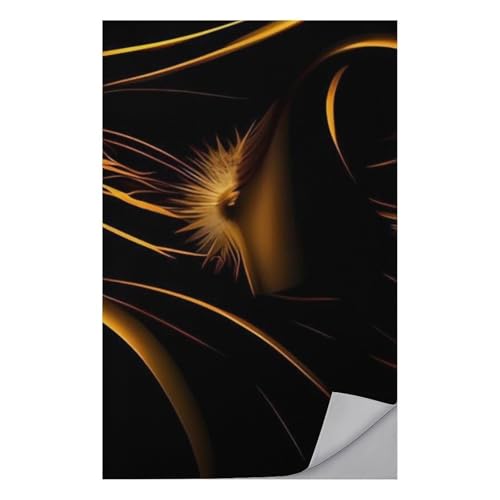 Serviette de camping douce sur fond noir et doré design