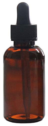 Plastic Dropper Bottle with Pipette - 2 OZ - Amber - Pack of 12 by Amexdrug (Liquid and Medicine Dropper)