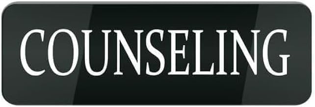 Counseling Acrylic Sign 3x10 Inch - Self-Adhesive Durable for House Business Home Office Gate Window, Counseling Service Identification Gift for Women Men