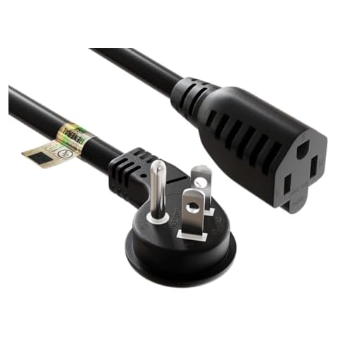 Cable Leader Ultra Low Profile Power Extension Cord (NEMA 5-15P to NEMA 5-15R) UL Listed (3 Foot (1 Pack), Black) Cover