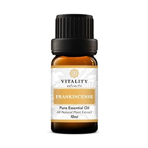 Vitality Extracts Frankincense Essential Oil - 10ml, Boswellia Serrata, Aromatherapy, Skin Care, Natural Calm, Stress Relief, Yoga, Comfort Cover