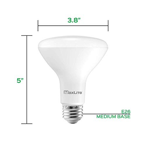Maxlite Br30 Led Flood Light Bulbs, 65W Equivalent, 650 Lumens, Dimmable, Energy Star, E26 Medium Base, 2700K Soft White, 12-Pack #TOP3