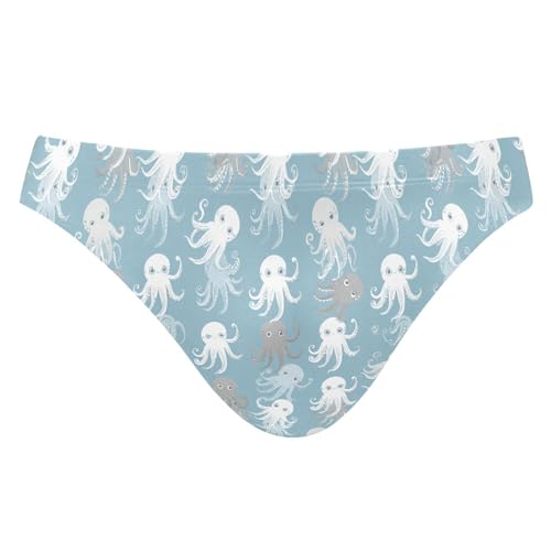 Cute Octopuse Swim Briefs for Men Swimsuit Bikini Swimwear S B0404162