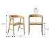 Walker Edison Ezra Modern Boucle Rounded Back Dining Chair - Ivory (Set of 2)