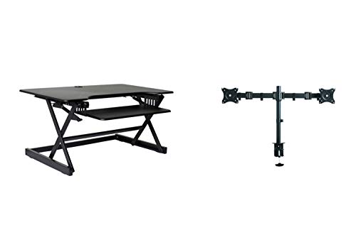 Rocelco DADR Height Adjustable Standing Desk Converter Bundle, 40