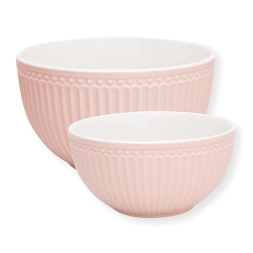 Preisvergleich Produktbild GreenGate - Schüssel-Set - Alice - Keramik - Pale Pink - 2er Set