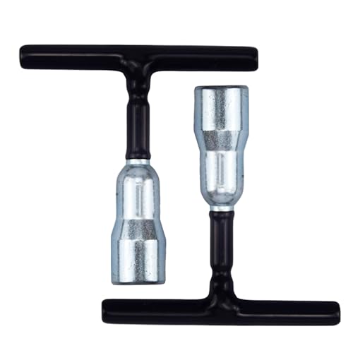 Destornillador de tuerca de ala, herramienta de mano de tuerca de ala, herramienta de mano de apriete | 2 llaves de acero con mango en T para ganchos de tornillo de gancho en C, mantenimiento mecánico