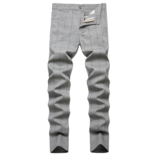 Jogger Hombre Gym, Pantalones Gruesos de Pana Populares Juveniles de Color sólido de otoño e Invierno para Hombre WAIS elásticos (Grey, S)