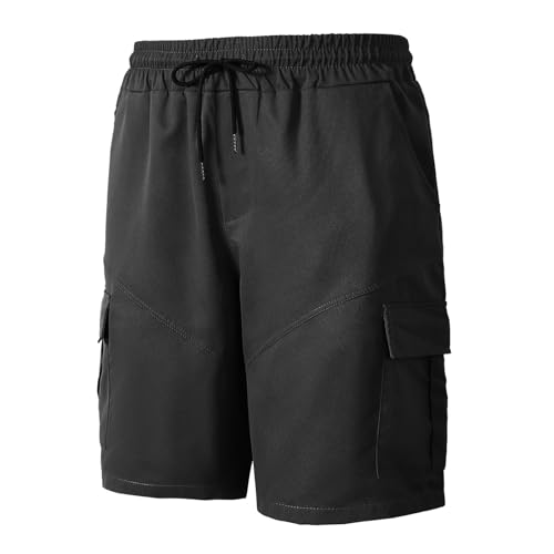 Short cargo homme avec poches pantalon travail été respirant coupe droite