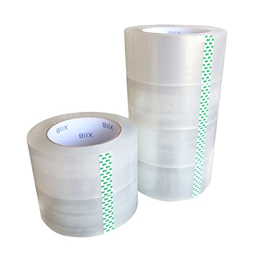 Hiliss Heavy Duty Packing Tape 6 Rolls, 2.4Mils, 2 Inch X 66 Yards, Ultra Strong, Refill For Shipping Packaging Moving Sealing, Tatally 3960Y (2" X66Yards(Clear-6Rolls)) #TOP2