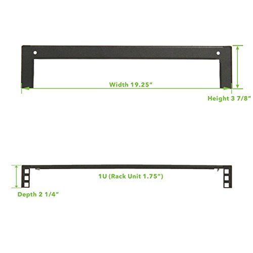 NavePoint 1U 19 Inch Vertical Wall Mount Rack Wall Mountable Server Rack w/Hardware Black - Thumbnail 2