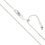 Sterling Silver Adjustable Diamond-Cut Rope Chain 1.1mm Solid 925 Italy New Necklace 22