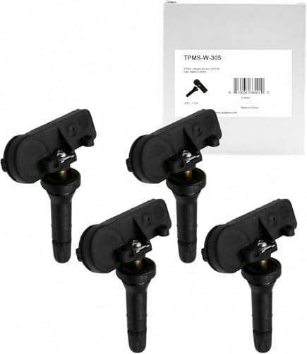 PDQ TPMS 433 MHZ Tire Pressure Sensor 4 Pack Rubber Stem for RAM Direct Replacement for OE Part # 9829-3199AA