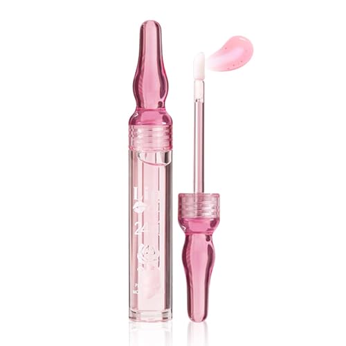 EONFAVE Pink Lip Serum - Rosa Essence Lip Oil - Hydrating Plumping Lipgloss - Rosa Essence Lippenpflege - Lippenserum für Langanhaltende Feuchtigkeit & Repair