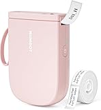 NIIMBOT D11 Máquina de Fazer Etiquetas com Fita Nova Versão, Impressora de Etiquetas Bluetooth 300DPI, Impressora Térmica Portátil, Criador de Adesivos para Organizar Casa Escritório Escola, Rosa