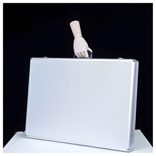 Portable Aluminum Alloy Display Case 70x50cm - Silver Briefcase for Travel, Storage & Organization of Laptops, Tools, Household Items, Warehouse & Repair Shop Use