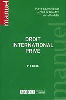 DROIT INTERNATIONAL PRIVE 6EME EDITION 2275049169 Book Cover