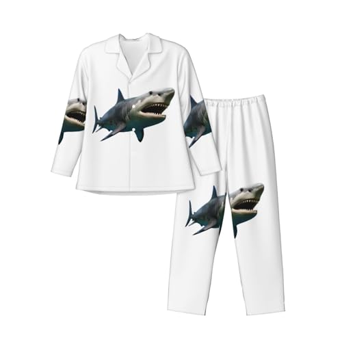 [Outfly] ���� �T�� Shark �����Y �p�W���} �|���G�X�e�� �O�J�� �p�W���} �傫���T�C�Y �㉺�Z�b�g ���� �p�W���} �L�����N�^�[ ������ �j�� �t�H�p M DS4GV506H