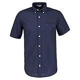kurzarm LERROS - Herren Kurzarm Hemd in Baumwoll-Leinenmischung,Regular FIT (2342171), Größe:XL, Farbe:Bold Navy (478)